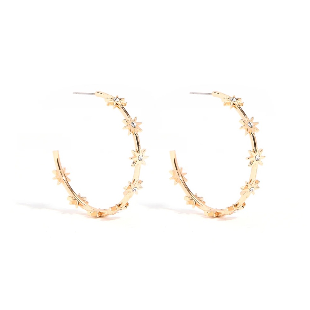BaubleBar Celestial Hoops Earrings - Gold